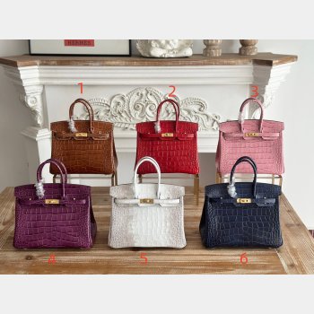 Best Hermes 25CM Croco Vein birkin Bag