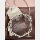 MIU MIU Crackle-finish cowhide Leather backpack Medium 5BZ043