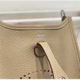Hermes Mini Evelyne Bag Togo Leather Trench Coat Grey