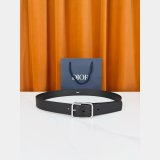 AAA+ Christian Dior Black Grained Calfskin belt 35mm