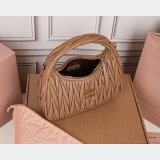 MIU MIU Wander matelasse nappa leather hobo bag 25CM