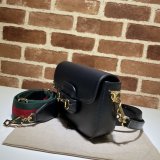 Fake Gucci Horsebit 1955 small black 658574 bag