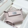 Hermes 24/24 29 Bag Clemence Leather Mauve Pale PHW