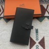 Hermes Black Epsom Bearn Long Wallet