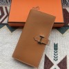 Hermes Gold Epsom Bearn Long Wallet