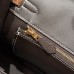 Hermes Replica Handbag Store 25CM Clemence Leather Chocolate / Gold
