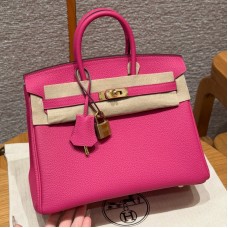 Best replica Hermes Fuchsia Replica Handbag Store 25 with pristine silver hardware on the front clasp