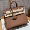 Hermes Replica Handbag Store 25CM Clemence Leather Gold GHW