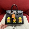 Hermes So Black Midnight Faubourg Replica Handbag Store 20 Sellier Limited Edition Bag