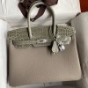 Hermes Touch Replica Handbag Store 30 Bag In Gris Asphalt Clemence and Shiny Niloticus Crocodile Skin
