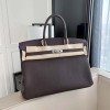 Hermes Replica Handbag Store 40cm Bag in Chocolate Togo Leather PHW