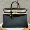 Hermes Replica Handbag Store 40cm Bag in Black Togo Leather GHW