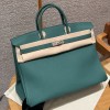 Hermes Replica Handbag Store 40cm Bag in Malachite Togo Leather PHW