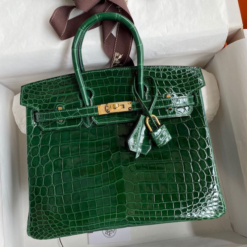 Green Crocodile Replica Handbag Store 25 Replica - Hermes Malachite Color Replica Hermes Malachite Green Crocodile Replica Handbag Store 25 Bag - Unique Luxury Handbag