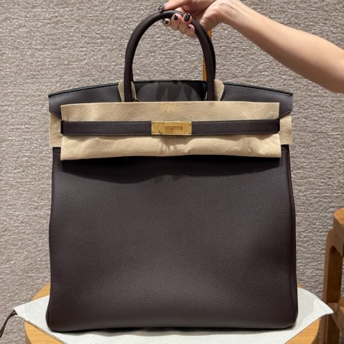 Replica Hermes Replica Handbag Store 40cm HAC in Chocolat Brown