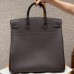 Replica Hermes HAC 40cm Bag in Chocolat Leather