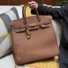 Hermes Gold HAC Replica Handbag Store 40cm Bag in Togo Leather GHW