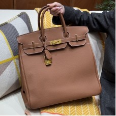 Replica Hermes Replica Handbag Store 40cm HAC in Gold Brown