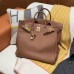 Replica Hermes Gold Leather HAC 40cm Shoulder Bag