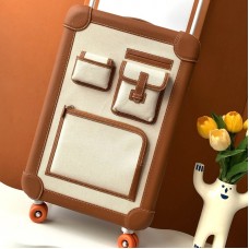 Replica Hermes R.M.S Cargo Cabin Suitcase in Gold color with iconic hardware.
