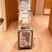 Replica Hermes R.M.S Cabin Suitcase in Etain shown in luxury travel setting.