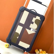 Replica Hermes R.M.S Cabin Suitcase in Etain color with iconic hardware.