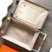 Luxurious interior lining and compartment layout of the replica Hermes cabin suitcase.