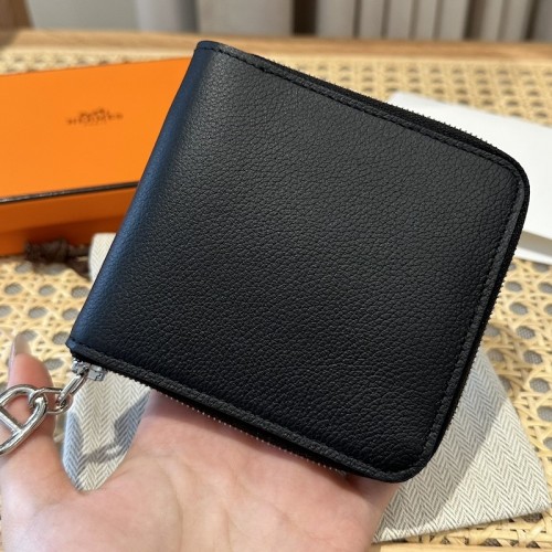 Hermes Black Chaine d'Ancre Zipper Wallet Replica Replica Hermes Chaine d'Ancre Zipper Wallet