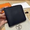 Hermes Bleu Nuit Evercolor Chaine d'Ancre Zipper Wallet