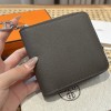 Hermes Etain Evercolor Chaine d'Ancre Zipper Wallet