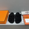 Hermes Chypre Sandal Shearling Black