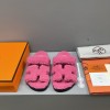 Hermes Women's Chypre Sandal Shearling Pink