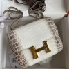 Hermes Constance 18 Handmade Bag In Himalayan Crocodile Niloticus Skin