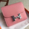 Hermes Constance Short Wallet in Rose Confetti Epsom Leather