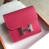 Hermes Constance Short Wallet in Rose Tyrien Epsom Leather