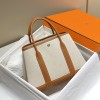 Hermes Garden Party Bag 30cm 36 cm Clemence Leather Canvas/Gold
