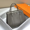 Hermes Garden Party Bag 30cm 36 cm Clemence Leather Etain