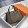 Hermes Garden Party Bag 30cm 36cm Clemence Leather Etoupe