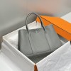 Hermes Garden Party Bag 30cm 36 cm Clemence Leather Gris Meyer