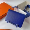 Hermes Geta Bag in Blue Electric Mysore Goatskin Leather PHW