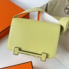 Hermes Geta Bag in Jaune Bourgeon Mysore Goatskin Leather PHW