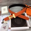Hermes Constance belt buckle & Reversible leather strap 38 mm Orange