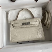 Replica Hermes Kelly Mini II 19cm Crocodile Bag