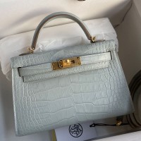 Replica Hermes Kelly Mini II 19cm Crocodile Bag