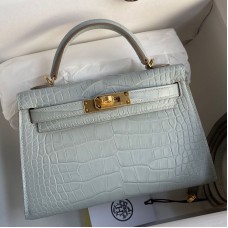 Replica Hermes Kelly Mini II 19cm Crocodile Bag