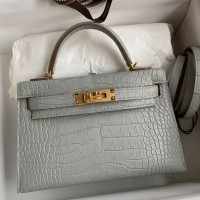 Replica Hermes Kelly Mini II 19cm Crocodile Bag