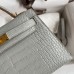 Hermes Pearl Grey Kelly Mini II 19cm Crocodile Bag Replica Replica Hermes Kelly Mini II 19cm Crocodile Bag