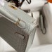 Hermes Pearl Grey Kelly Mini II 19cm Crocodile Bag Replica Replica Hermes Kelly Mini II 19cm Crocodile Bag