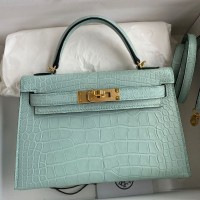Replica Hermes Kelly Mini II 19cm Crocodile Bag