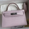 Hermes Kelly Mini II Bag 19cm in Mauve Pale Matte Alligator Leather